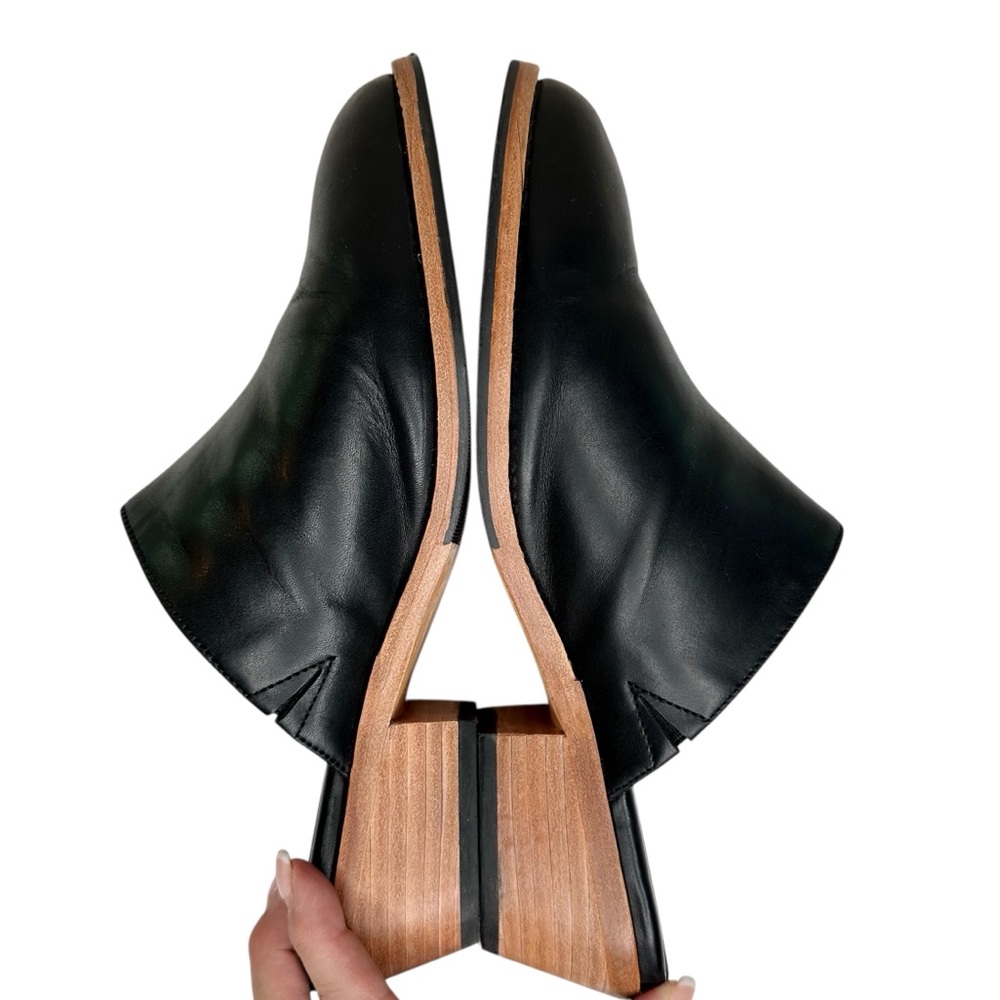 Patina Portland Leather Goods Almost Perfect Closed Toe Mules Shoes Black 9.5 - Picture 10 of 16